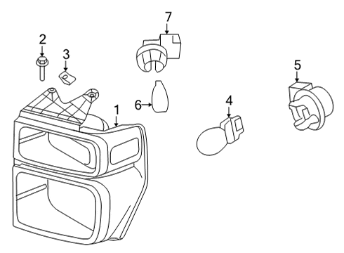 2022 Ford E-350/E-350 Super Duty Bulbs Diagram 3