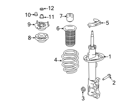 2020 Ford EcoSport Struts & Components - Front Diagram