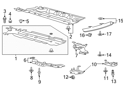 2020 Lincoln Continental Pillars, Rocker & Floor - Under Cover & Splash Shields Diagram
