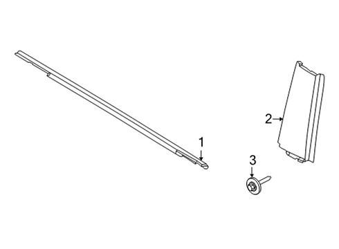 2023 Ford Bronco MOULDING - DOOR OUTSIDE Diagram for M2DZ-9820555-AA