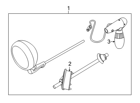 1988 Mercury Tracer SPOTLAMP ASY Diagram for DB5Z-15300-F