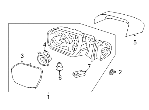 2023 Ford Expedition Outside Mirrors Diagram 2