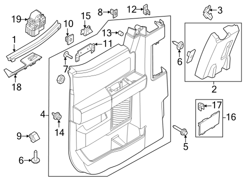 2023 Ford F-250 Super Duty Rear Door Diagram 4