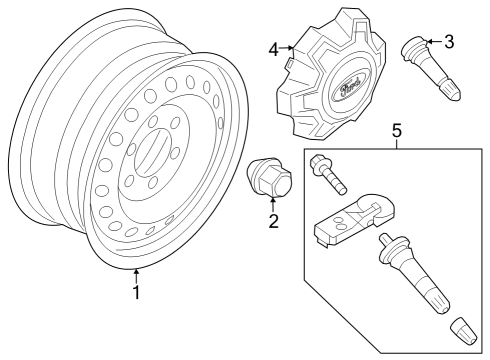 2023 Ford Bronco Wheels Diagram 1