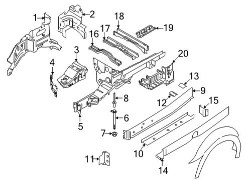 2020 Ford Transit PANEL - FRONT FENDER - FRONT Diagram for LK4Z-6102039-B