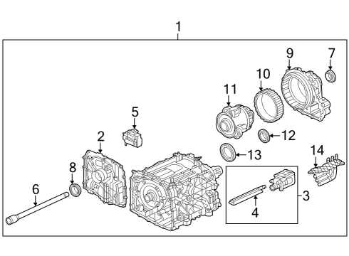 2022 Ford E-Transit Traction Motor Components Diagram