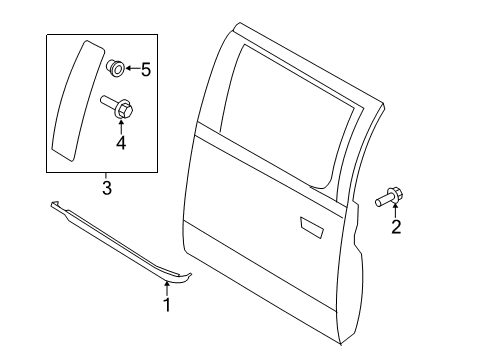 1983 Ford Ranger WEATHERSTRIP - DOOR GLASS CHAN Diagram for FL3Z-1625597-E