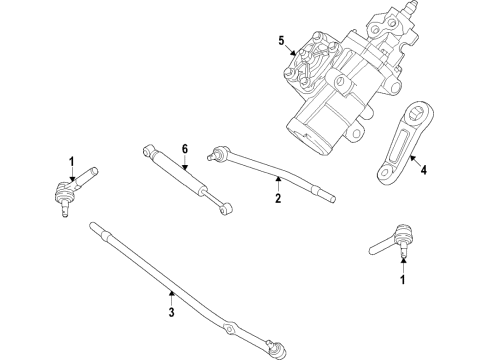 2021 Ford E-350/E-350 Super Duty Steering Column & Wheel, Steering Gear & Linkage Diagram 1
