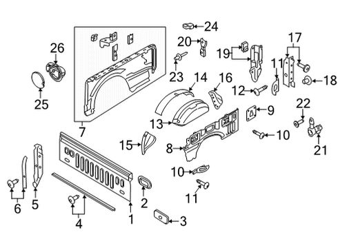 2022 Ford F-150 Front & Side Panels Diagram 3