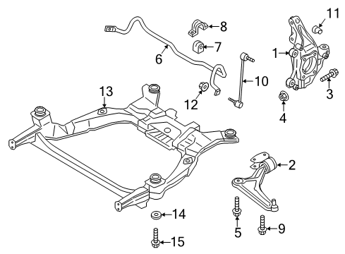 2020 Ford SSV Plug-In Hybrid Front Suspension Components Diagram