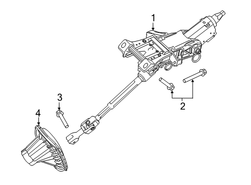 2020 Lincoln Nautilus Steering Column & Wheel, Steering Gear & Linkage Diagram 2