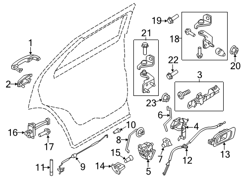 1991 Mercury Tracer HINGE ASY Diagram for BB5Z-7826811-C