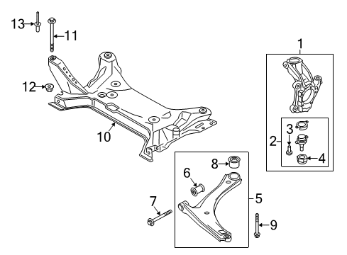 2022 Ford Transit 350 Front Suspension Components, Lower Control Arm, Stabilizer Bar Diagram 2