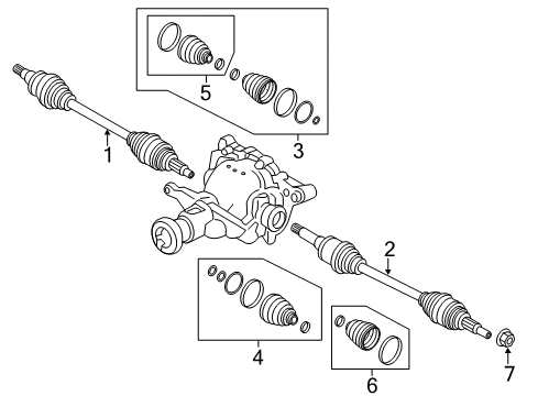 2020 Ford Mustang Drive Axles - Rear Diagram 1