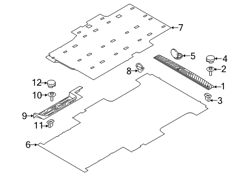 2022 Ford Transit 350 Interior Trim - Rear Body Diagram 1