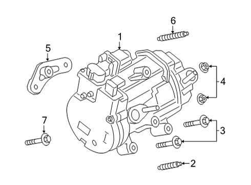 2021 Lincoln Corsair BRACKET Diagram for LX6Z-10A313-B
