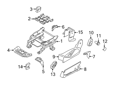 2005 Mercury Sable Track Assembly - Seat Diagram for DT1Z-6161705-S