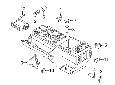 2020 Ford F-150 Front Console Diagram 5