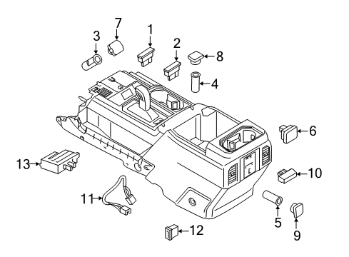 2020 Ford F-150 Front Console Diagram 4