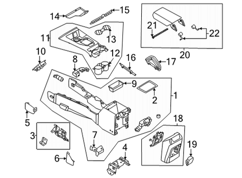 2023 Ford Bronco Front Console Diagram 4