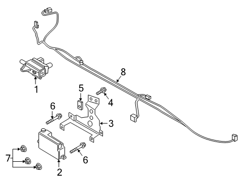 2020 Ford F-150 Electrical Components - Front Bumper Diagram