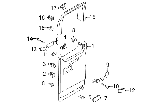 2022 Ford Transit 350 Interior Trim - Side Door Diagram 2