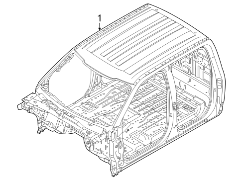 2023 Ford F-250 Super Duty Cab Assembly Diagram 1