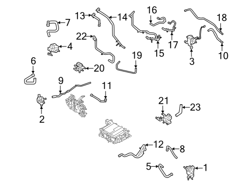 2022 Ford F-150 Lightning Hoses, Lines & Pipes Diagram 2
