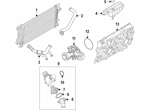 2020 Ford F-150 Cooling System, Radiator, Water Pump, Cooling Fan Diagram 8