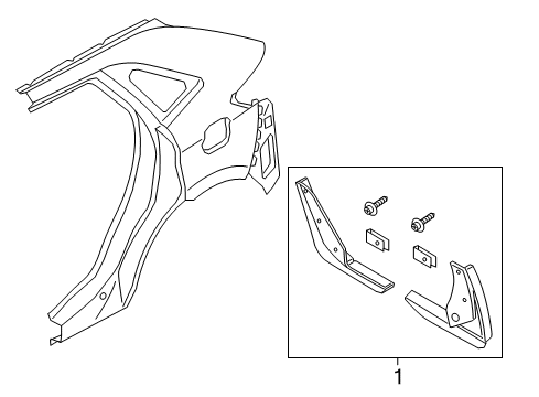 2022 Ford Edge Exterior Trim - Quarter Panel Diagram