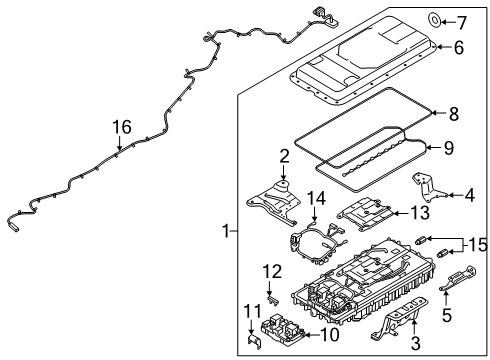 2021 Ford Explorer CONTROL AND BATTERY - HIGH VOL Diagram for L1MZ-10B687-A