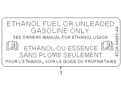 2022 Ford E-350/E-350 Super Duty Information Labels Diagram