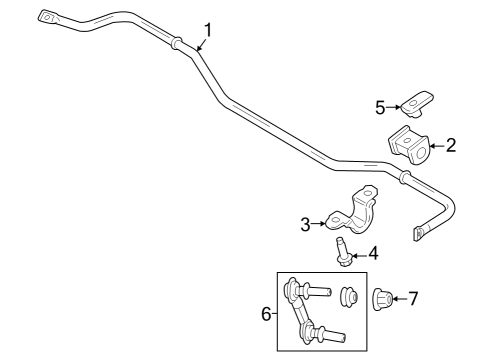 Bar - Rear Stabilizer Diagram for JR3Z-5A772-A