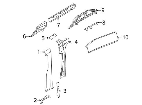 2020 Ford Transit 250 Center Pillar Diagram 1