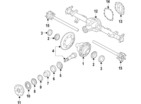 2020 Ford Ranger Rear Axle, Differential, Propeller Shaft Diagram 2
