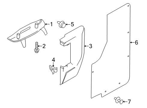 2022 Ford Transit 350 Interior Trim - Side Door Diagram 3