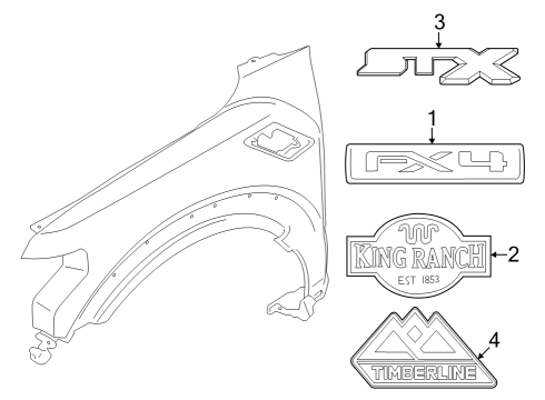 2021 Ford Expedition NAME PLATE Diagram for LL1Z-16720-A