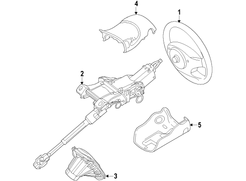 2020 Ford Fusion Steering Column & Wheel, Steering Gear & Linkage Diagram 1