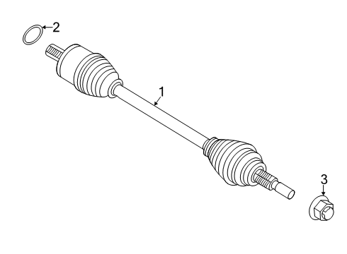 2022 Ford Transit 350 Drive Axles - Front Diagram