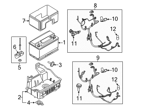 1994 Ford Mustang COVER ASY - BATTERY Diagram for KL3Z-10A687-B