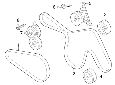 2023 Ford Bronco Belts & Pulleys Diagram 3