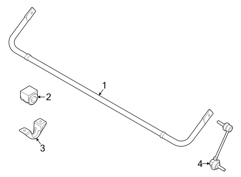 2022 Ford E-Transit Rear Suspension, Lower Control Arm, Stabilizer Bar, Suspension Components Diagram 1