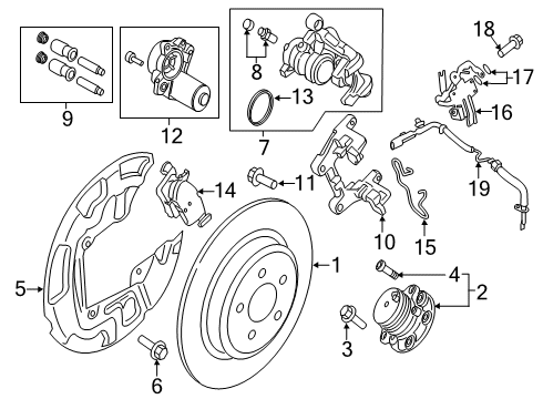 2020 Lincoln Nautilus Brake Components Diagram 2