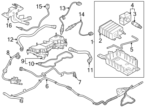 2024 Ford Mustang SENSOR - HEGO Diagram for PR3Z-9F472-B