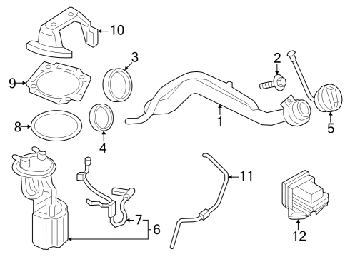2024 Ford F-250 Super Duty Fuel System Components Diagram 1