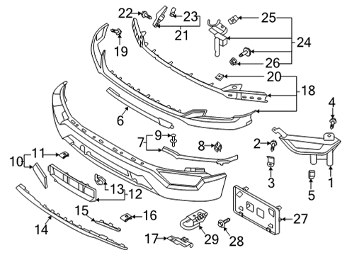2022 Ford F-150 Bumper & Components - Front Diagram 4