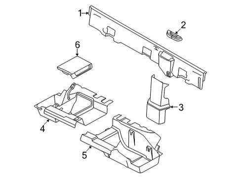 2022 Ford Maverick Interior Trim - Rear Body Diagram