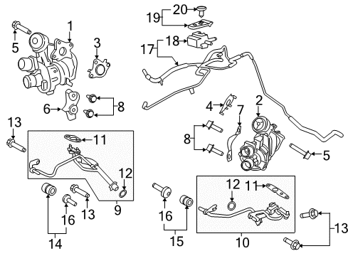 2022 Ford Transit 350 Turbocharger & Components Diagram