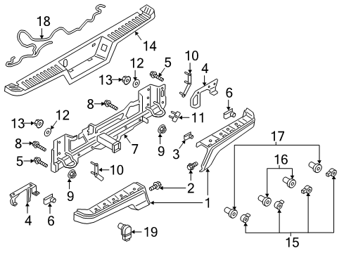 2020 Ford F-150 Rear Bumper Diagram 2