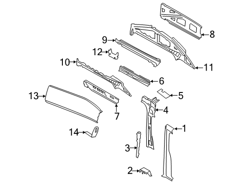2020 Ford Transit 250 Center Pillar Diagram 2
